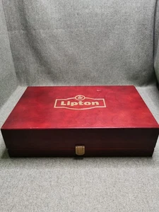 Vintage Holz Lipton Tee Aufbewahrungsbox 8 Fächer  - Bild 1 von 18
