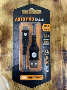 TOUGH-TESTED Cable for iPhone 16/15 USB A to USB C Car Charging 3.3ft Braided - Picture 1 of 5