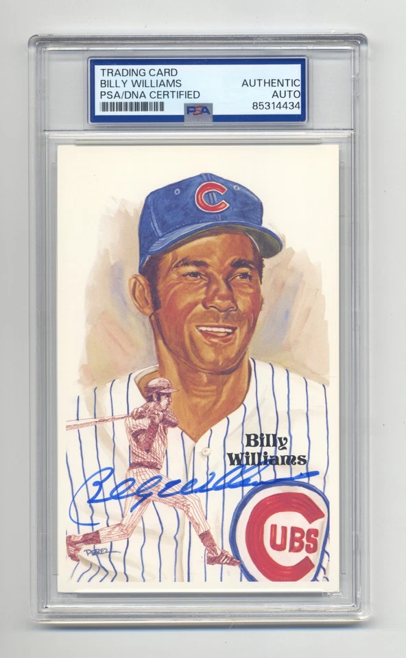 TARJETA POSTAL PEREZ STEELE AUTOGRAFIADA POR BILLY WILLIAMS - PSA/DNA Autenticada Foto 1 de 1
