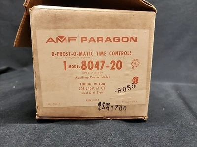 NOS AMF Paragon 8047-20 D-frost-o-matic Timer  2hp 208v - 240v 40a - Image 1 of 4