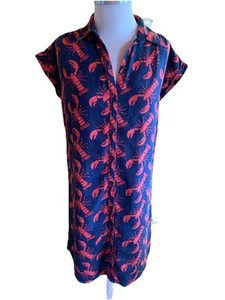 Leinen Hummer Hemd Kleid Small Old Navy Etuikleid Strand Maine Maritim Sommer HINWEIS - Bild 1 von 11