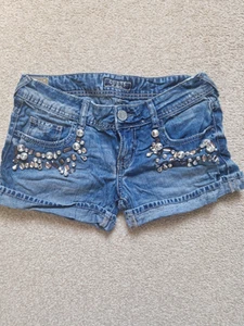 GUESS Women Denim Shorts Blue soft XS W25 - Picture 1 of 7