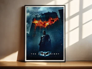 Batman The Dark Knight Movie Poster – Cult 2000s Film Art A2 A3 A4 + Frame - Picture 1 of 15