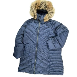 Lands' End Insulated Fleece Lined Primaloft Coat Women Plus Size 2X Blue Quilted - Picture 1 of 14