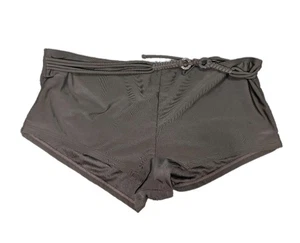 VTG Y2K Faded Glory Womens Sz Large Bikini Swimsuit Bottom Shorts Boy Cut Brown  - Picture 1 of 4