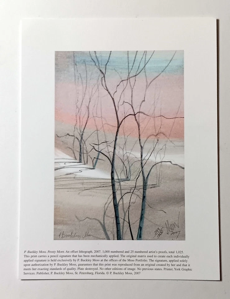 "Frosty Morn" P. Buckley Moss литография s/n - Изображение 1 из 1