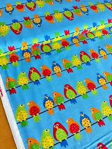 Westfalen Stoff Bio-Baumwollstoff Junge Linie VÖGEL Vogel Kinderstoff Dekostoff - Bild 1 von 6
