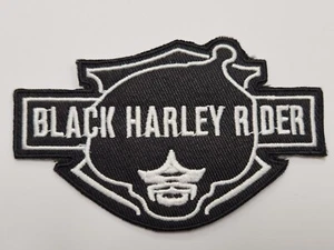 1pc Black Harley Rider iron on or sew on Patch biker - Picture 1 of 2