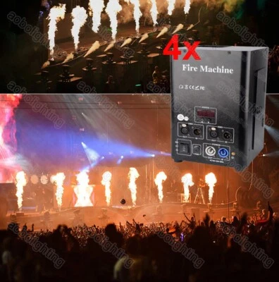 4x Mini Stage fire machine DJ Electric Fire Flame Machine DMX Spray Fire Machine - Image 1 of 4