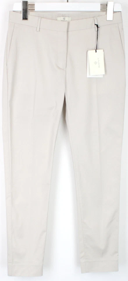 Pantalones GANT Cool Commuter Pantalones Para Mujer Reino Unido 10 Cremallera Cónica Mosca Logo Gris Foto 1 de 4