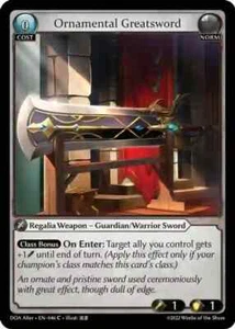 Ornamental Greatsword 46 Common Dawn of Ashes Edición Alter Gran Archivo JCC - Imagen 1 de 1