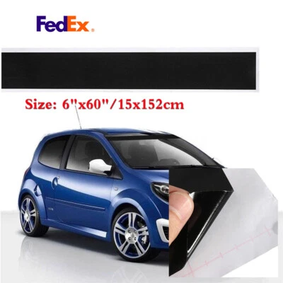 1x 60"x6" Black Reflective Windshield Banner vinyl sticker decal Sun Strip Visor Foto 1 de 4