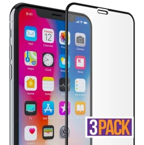 3x Hartglas Displayschutzfolie für iPhone 14 13 12 11 XS /MAX VOLLE Abdeckung - Bild 1 von 8