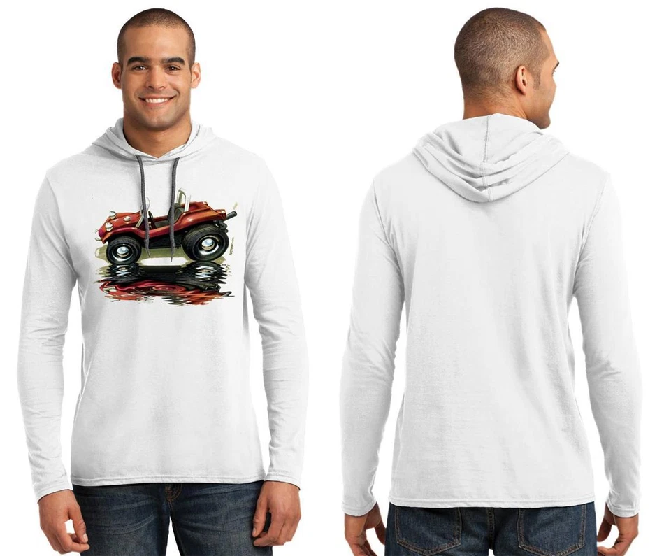 Meyers Manx Dune Buggy Cartoon Mens LONG SLEEVE T-SHIRT HOODIE  #4106 off road - Image 1 of 1