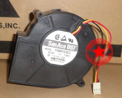 1pcs  Sanyo 109BM12GC2 12V 0.68A SAN ACE B97 Fan 3pin - Image 1 of 4