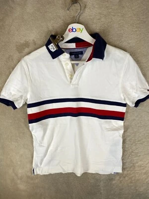 Tommy Hilfiger Casual Polo T-Shirts Top Size L Girls Kids White Short Sleeve - Image 1 of 4