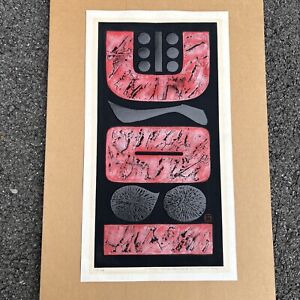 Maki, Haku Signed Woodblock print “abundant” Japanese