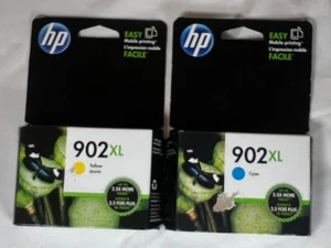 Genuine HP 902XL Ink Cartridges Lot of Yellow Cyan 2018 EXP - Picture 1 of 2
