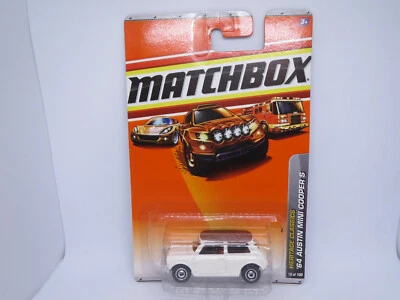 Matchbox '64 Austin Mini Cooper S, Cream with Black Roof MINT on long card MB765 - Image 1 of 4