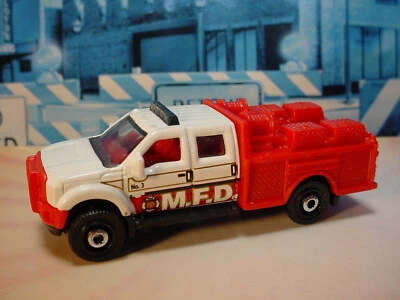 2013 Matchbox  FORD F-550 SUPER DUTY mb77☆white/red;MFD;Fire Dept ☆LOOSE - Image 1 of 3