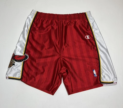 VTG 90s Atlanta Hawks Champion Authentic Pro Cut NBA Game Shorts Mens 42 / XL Cover