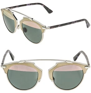 CHRISTIAN DIOR SO REAL Sonnenbrille silber beige Leder Havanna DIORSOREAL SOREAL - Bild 1 von 11
