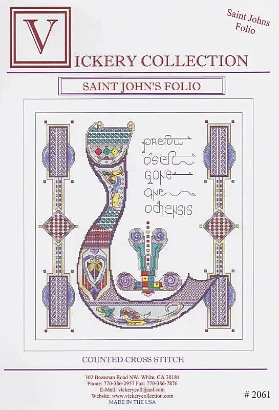 Celtic Saint John's Folio Counted Cross Stitch Pattern Vickery Designs #2061 - Image 1 of 1