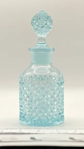 Westmoreland English Hobnail Aqua Blue Toilet Cologne Bottle with Stopper - Picture 1 of 8