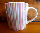 Starbucks 2005 Stripes Pink/Gray/Yellow/White/Green 16 Oz. Coffee/Tea/Cocoa Mug