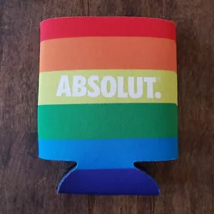 ABSOLUT Vodka Rainbow Koozie Can Bottle Cup Holder Insulator Sleeve Pride LGBTQ+ - Picture 1 of 4