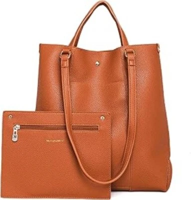 Bolso de Mano Montana West Texturizado Imitación Cuero Con Bolsa Desmontable y Acentos Dorados Foto 1 de 4