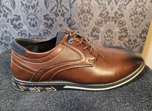 Gatsby-Hombre Marrón Calceus Cuero Zapatos de Vestir Talla 13B - Imagen 1 de 11