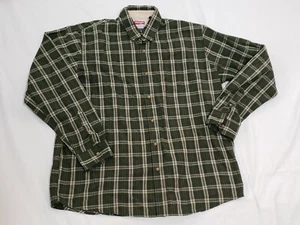 Camisa grande con botones de manga larga a cuadros verde Wrangler Western para hombre - Imagen 1 de 4