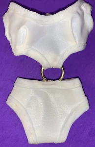 Costume da bagno vintage mod Barbie anello oro BIANCO 💕 PROTOTIPO - Foto 1 di 3