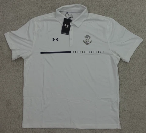 Under Armour US Naval Academy Midshipmen Shirt Adult XL White Vanish Men's NEW Cover