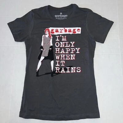 New Shirley Manson Garbage ‘I’m Only Happy When It Rains’ Women’s Shirt Medium - Image 1 of 4
