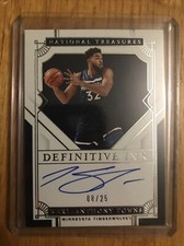 2020-21 Panini National Treasures Karl-Anthony Towns Auto Timberwolves 8/25
