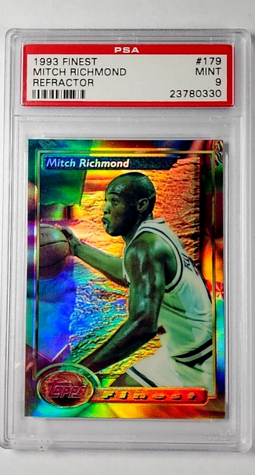 Topps Finest Refractor #179 1993 Mitch Richmond PSA 9 *Solo 3 calificados más altos* Foto 1 de 3