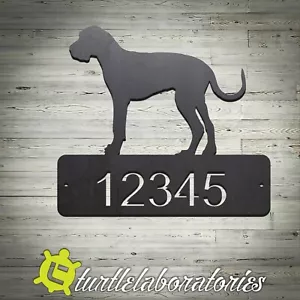 Letrero personalizado de dirección del hogar gran danés perro correo casa perro mascota conmemorativa - Imagen 1 de 5