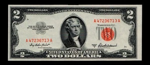 1953-A $2 Legal Tender Red Seal Free Shipping (P1) - Picture 1 of 2