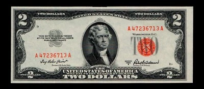 1953-A $2 Legal Tender Red Seal Free Shipping (P1) - Image 1 of 2