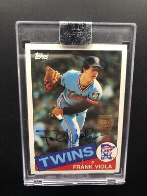 2017 TOPPS ARCHIVES SIGNATURE SERIES 1985 FRANK VIOLA MINT #266 AUTO SP #/66 - Image 1 of 2