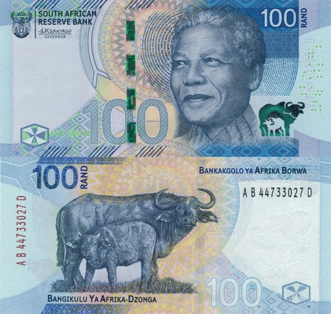 South Africa 100 Rand (ND/2023) - Mandela/Water Buffalo with Calf, p-151 UNC Cover