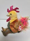 Ty Beanie Babies Chinese Zodiac Rooster -MWMT-Bright Tail Feathers-6"-15cm