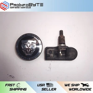 05-13 JAGUAR XF XJ XK XJ8 XJR XFR S XKR WHEEL CENTER HUBCAP + TPMS SENSOR OEM - Picture 1 of 9
