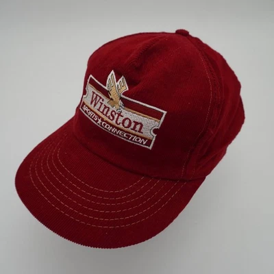 Gorra Winston Sports Connection roja de pana con cierre a presión ajustable para hombre Foto 1 de 4