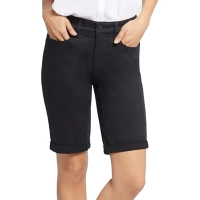 NYDJ Briella 11 Inch Denim Roll Cuffs shorts black size 10 - Image 1 of 4