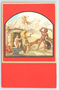 Postal Diana al Bagno Pintura Romana de la Diosa Bañándose Italia - Imagen 1 de 3