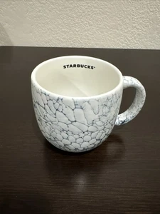 Starbucks Ceramic 14oz Coffee Tea Mug Cup White & Blue Stone Design - 2022 - Picture 1 of 6