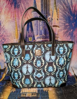 Disney Dooney & Bourke 2015 Star Wars Disney Cruise Line Blue Nylon Shopper Tote - Image 1 of 4
